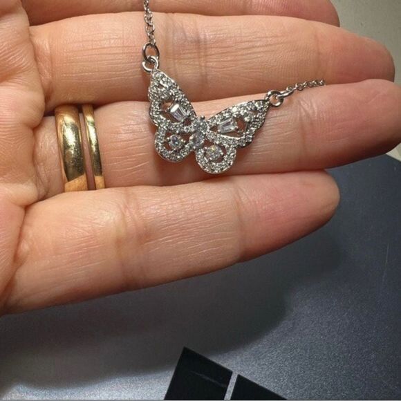 Jewelry - Butterfly Necklace Silver Insect Necklace